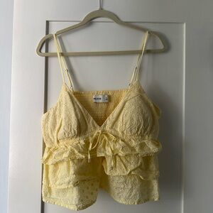 Hollister Yellow Eyelet Camisole
